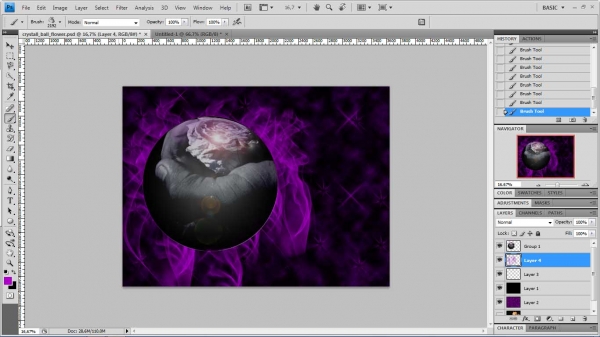 Creation of sphere of life: Step 23
